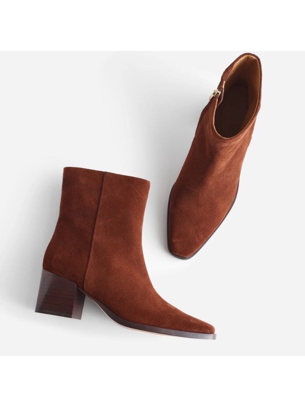 Madewell The Ardin Ankle Boot NR867 Brown Leather Suede Size 7